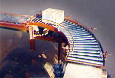 90' Bend Gravity Roller Conveyor